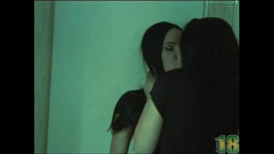 Two horny lesbian teens have wild sex