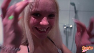 Teen  Lesbian and MILF touch each other’s pussies – porn videos